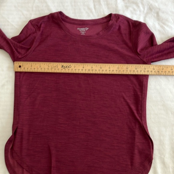 Old Navy girls size 8 burgundy Fitted Long Sleeve T-Shirt - Picture 7 of 10